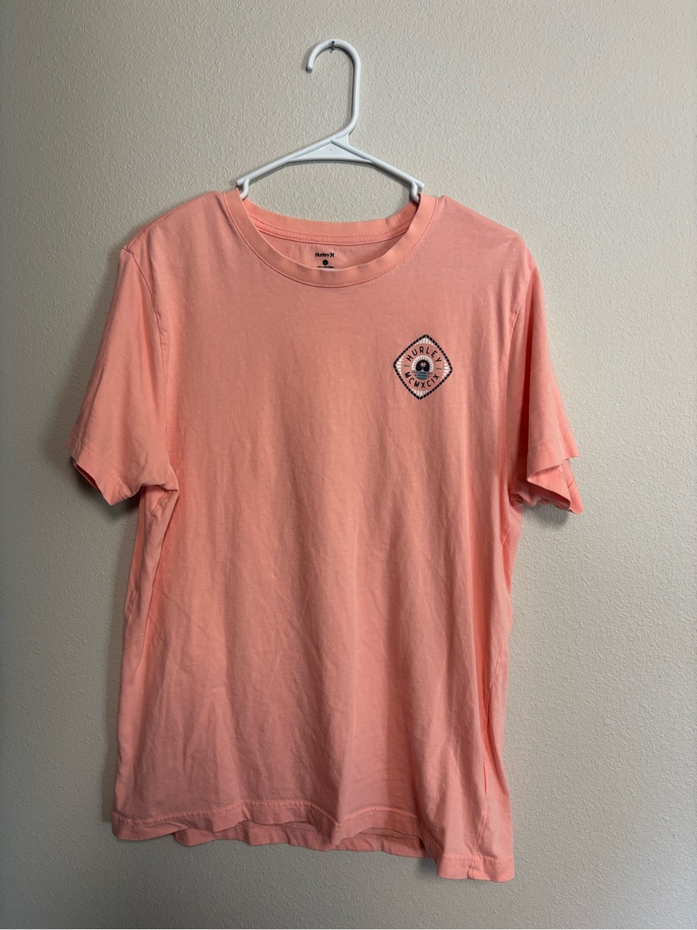 Hurley Coral Pink Short-Sleeve Logo Tee